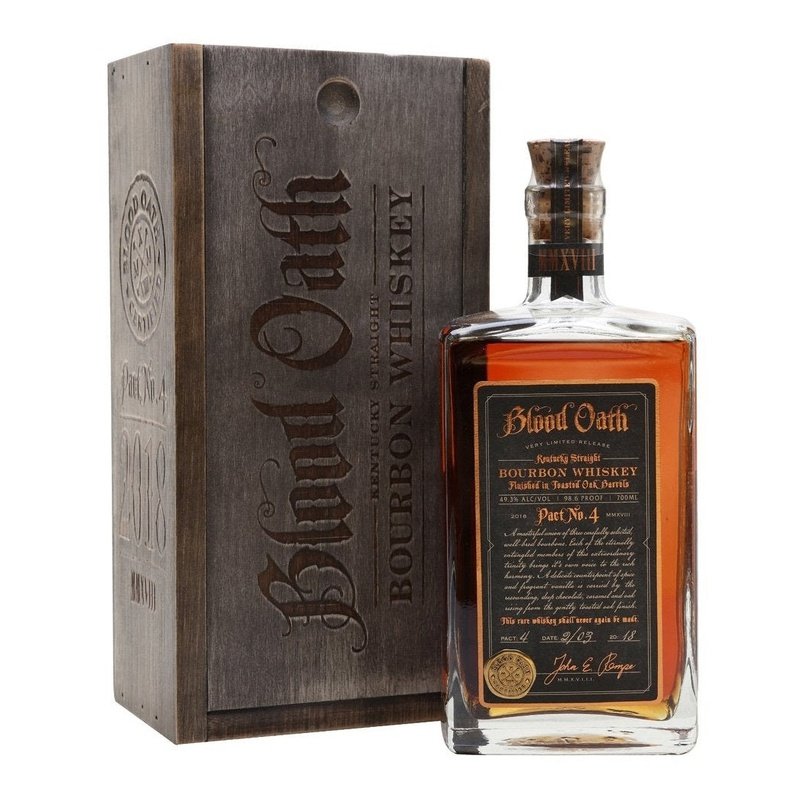 Blood Oath Pact No. 4 Toasted Oak Barrels Finish Kentucky Straight Bourbon Whiskey - Vintage Wine & Spirits