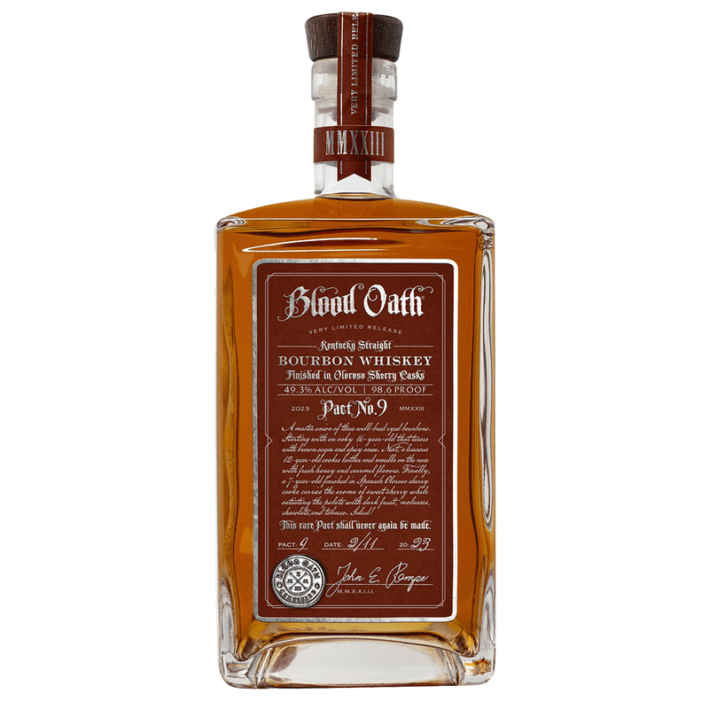 Blood Oath Pact No. 9 Oloroso Sherry Cask Finish Kentucky Straight Bourbon Whiskey - Vintage Wine & Spirits