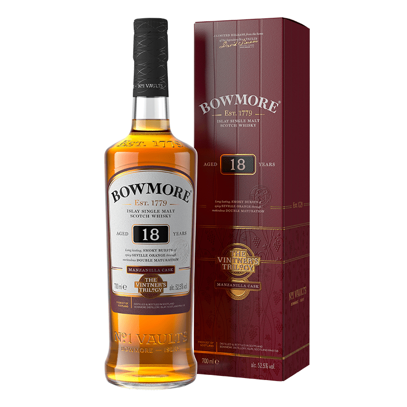 Bowmore 18 Year Old The Vintner’s Trilogy #1 Manzanilla Cask Islay Single Malt Scotch Whisky - Vintage Wine & Spirits