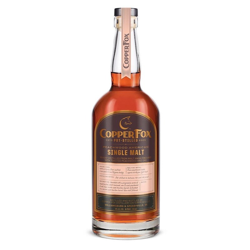 Copper Fox Peachwood American Single Malt Whisky - Vintage Wine & Spirits