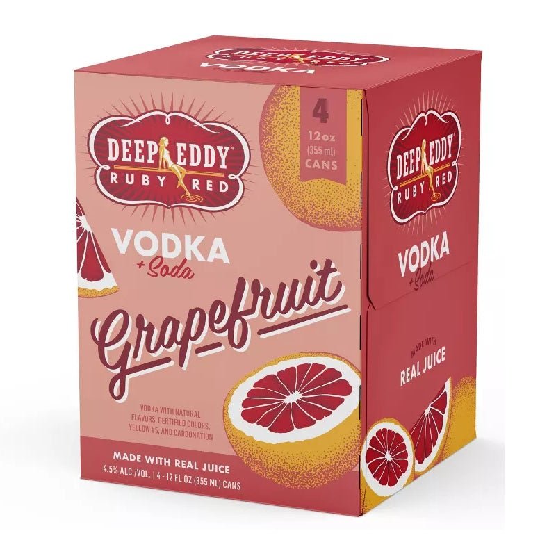Deep Eddy Ruby Red Vodka + Soda Grapefruit 4-Pack - Vintage Wine & Spirits