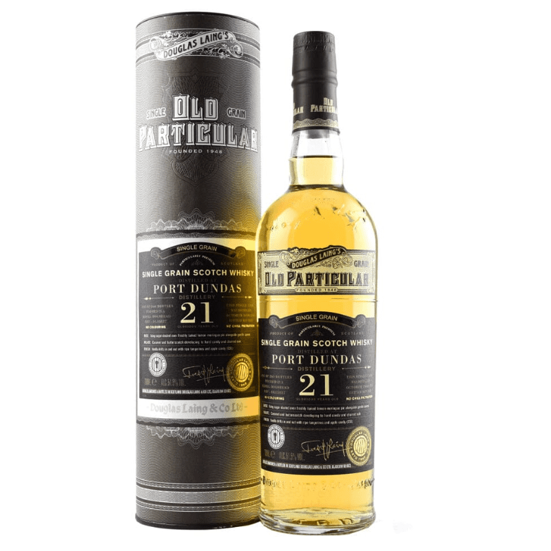 Douglas Laing's Old Particular 21 Year Old Port Dundas Single Grain Scotch Whisky - Vintage Wine & Spirits