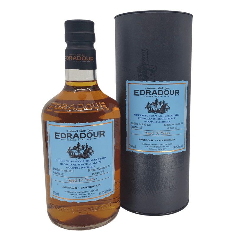 Edradour 10 Year Old Super Tuscan Cask Matured Single Malt Scotch Whisky - Vintage Wine & Spirits