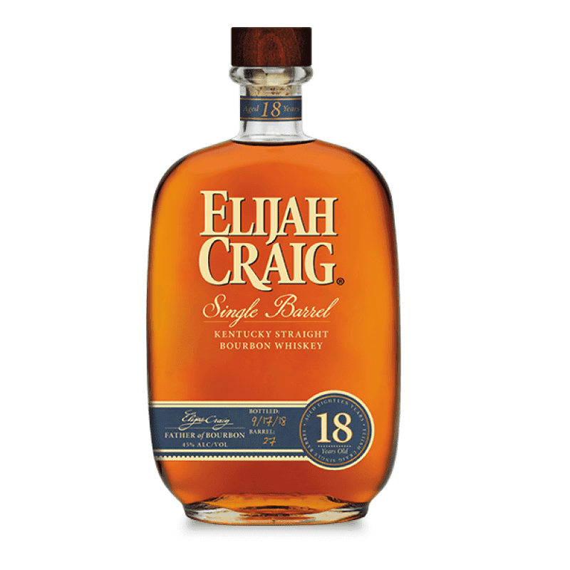 Elijah Craig 18 Year Old Single Barrel Kentucky Straight Bourbon Whiskey - Vintage Wine & Spirits