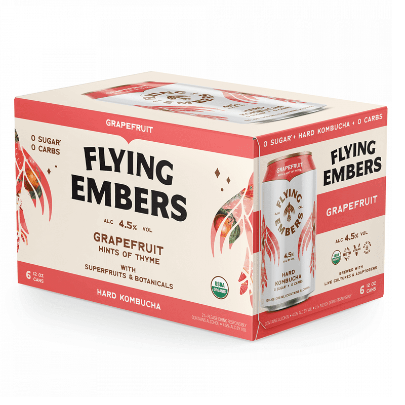 Flying Embers Grapefruit Thyme Hard Kombucha 6-Pack - Vintage Wine & Spirits