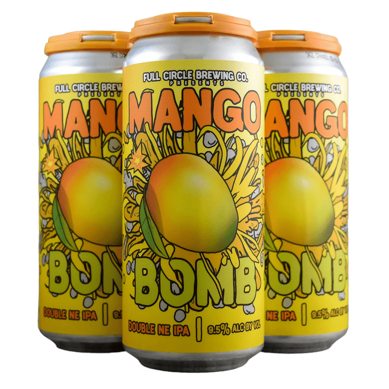 Full Circle Brewing Co. Mango Bomb Double NE IPA Beer 4-Pack - Vintage Wine & Spirits