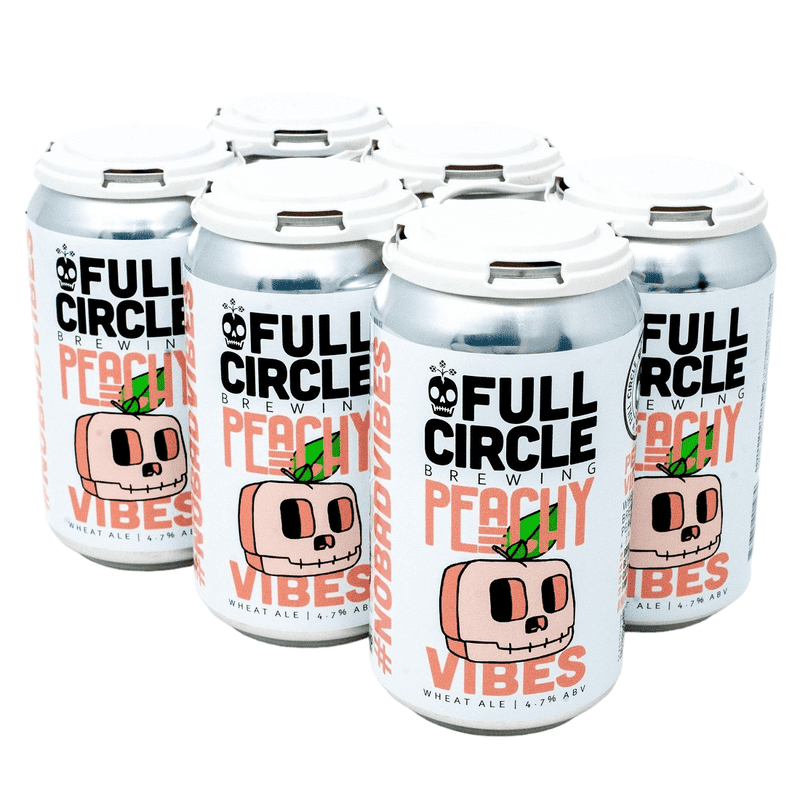 Full Circle Brewing Co. 'Peachy Vibes' Wheat Ale Beer 6-Pack - Vintage Wine & Spirits