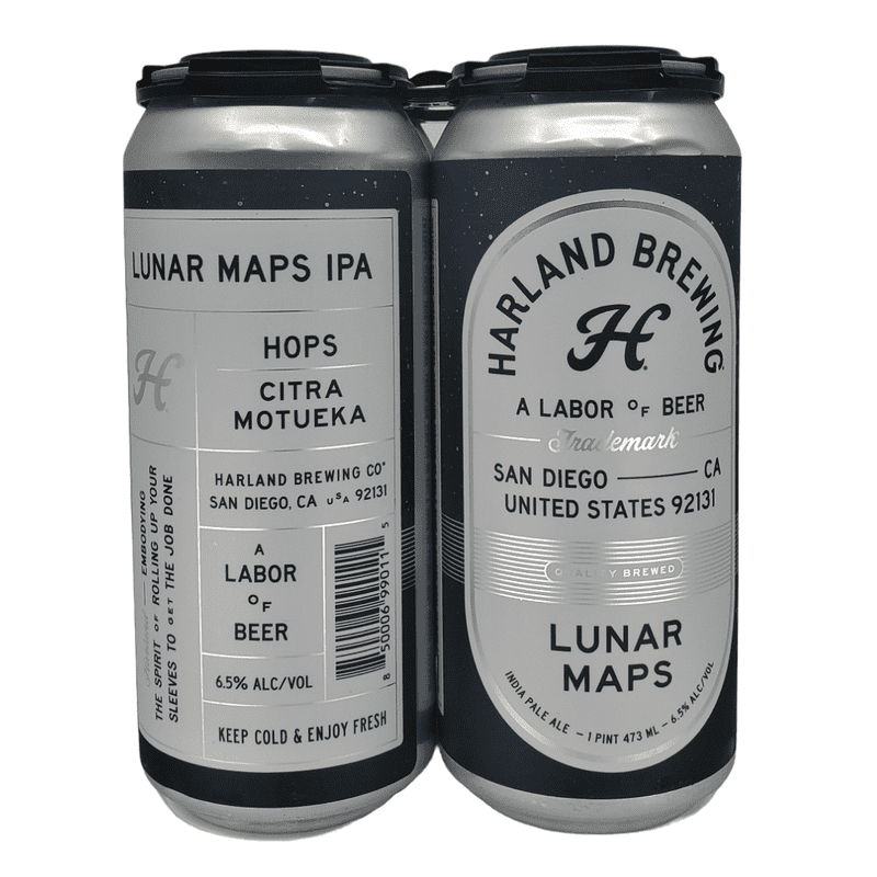 Harland Brewing Lunar Maps IPA Beer 4-Pack - Vintage Wine & Spirits