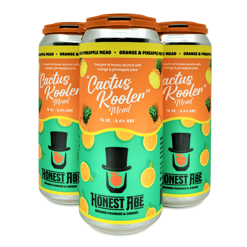 Honest Abe 'Cactus Kooler' Orange & Pineapple Mead 4-Pack - Vintage Wine & Spirits