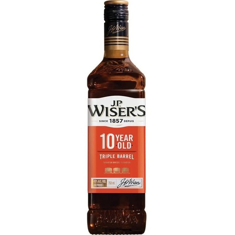 J.P. Wiser's 10 Year Old Triple Barrel Blended Canadian Whisky - Vintage Wine & Spirits