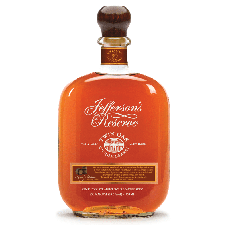 Jefferson's Reserve Twin Oak Custom Barrel Kentucky Straight Bourbon Whiskey - Vintage Wine & Spirits