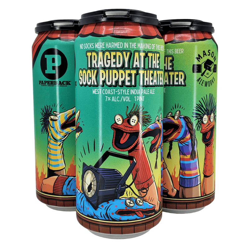 Mason Ale Works 'Tragedy At The Sock Puppet Theater' West Coast-Style IPA Beer 4-Pack - Vintage Wine & Spirits