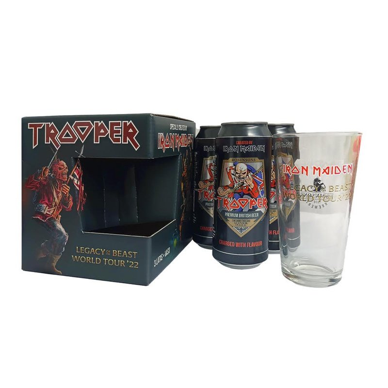 Robinsons Trooper Iron Maiden Legacy of the Beast 3-Pack w/Glass - Vintage Wine & Spirits