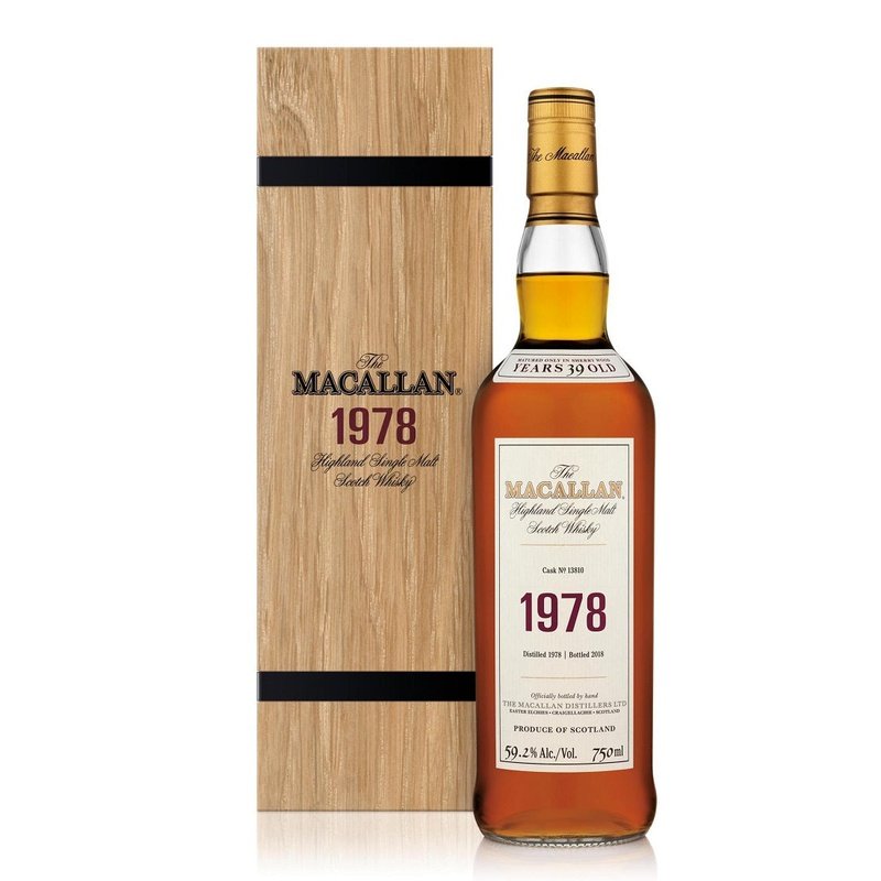 The Macallan 39 Year Old 1978 Cask No. 13810 Fine & Rare Highland Single Malt Scotch Whiskey - Vintage Wine & Spirits