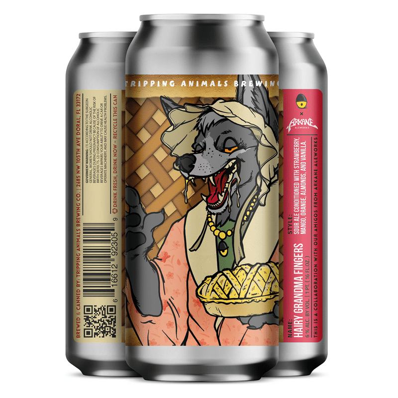 Tripping Animals Brewing Co. 'Hairy Grandma Fingers' Sour Ale Beer 4-Pack - Vintage Wine & Spirits