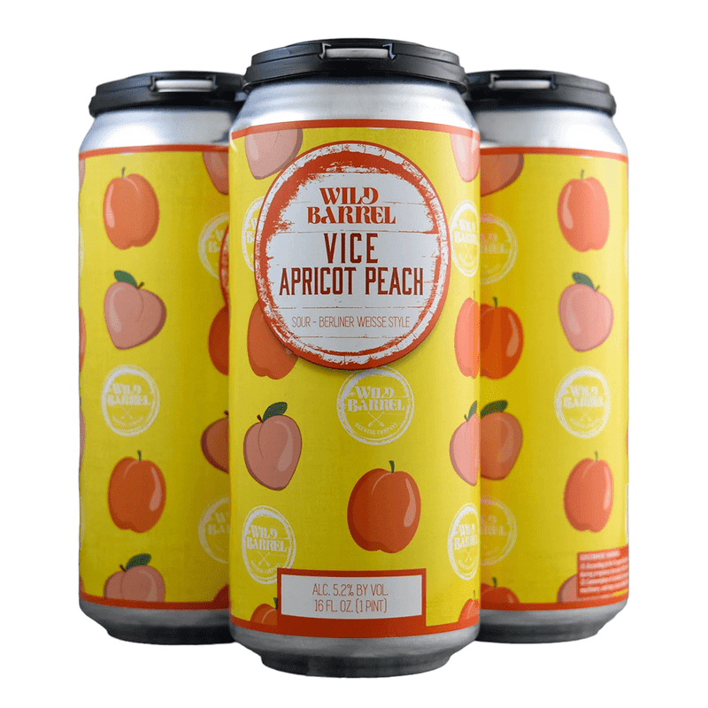Wild Barrel Brewing 'Vice Apricot Peach' Sour Beer 4-Pack - Vintage Wine & Spirits